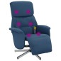 vidaXL Massagesessel mit Fußteil Blau Stoff vidaXL Massagesessel mit Fußteil Blau Stoff