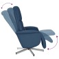 vidaXL Massagesessel mit Fußteil Blau Stoff vidaXL Massagesessel mit Fußteil Blau Stoff