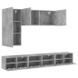 vidaXL 5-tlg. Wohnwand Betongrau Holzwerkstoff vidaXL 5-tlg. Wohnwand Betongrau Holzwerkstoff