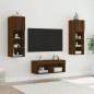 vidaXL 4-tlg. TV-Wohnwand mit LED-Leuchten Braun Eichen-Optik vidaXL 4-tlg. TV-Wohnwand mit LED-Leuchten Braun Eichen-Optik