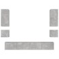 vidaXL 6-tlg. TV-Wohnwand mit LED-Leuchten Betongrau vidaXL 6-tlg. TV-Wohnwand mit LED-Leuchten Betongrau