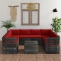 vidaXL 9-tlg. Garten-Sofagarnitur aus Paletten mit Kissen Kiefernholz vidaXL 9-tlg. Garten-Sofagarnitur aus Paletten mit Kissen Kiefernholz
