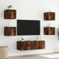vidaXL 5-tlg. TV-Wohnwand mit LED-Leuchten Räuchereiche vidaXL 5-tlg. TV-Wohnwand mit LED-Leuchten Räuchereiche