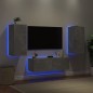 vidaXL 3-tlg. TV-Wohnwand mit LED-Leuchten Betongrau vidaXL 3-tlg. TV-Wohnwand mit LED-Leuchten Betongrau