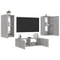 vidaXL 3-tlg. TV-Wohnwand mit LED-Leuchten Grau Sonoma vidaXL 3-tlg. TV-Wohnwand mit LED-Leuchten Grau Sonoma