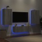 vidaXL 3-tlg. TV-Wohnwand mit LED-Leuchten Grau Sonoma vidaXL 3-tlg. TV-Wohnwand mit LED-Leuchten Grau Sonoma
