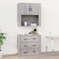 vidaXL Wandschrank Grau Sonoma 80x33x80 cm Holzwerkstoff vidaXL Wandschrank Grau Sonoma 80x33x80 cm Holzwerkstoff