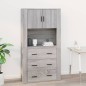 vidaXL Wandschrank Grau Sonoma 80x33x80 cm Holzwerkstoff vidaXL Wandschrank Grau Sonoma 80x33x80 cm Holzwerkstoff