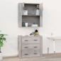 vidaXL Wandschrank Grau Sonoma 80x33x80 cm Holzwerkstoff vidaXL Wandschrank Grau Sonoma 80x33x80 cm Holzwerkstoff