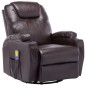 vidaXL Massage-Schaukelsessel Braun Kunstleder vidaXL Massage-Schaukelsessel Braun Kunstleder