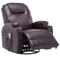 vidaXL Massage-Schaukelsessel Braun Kunstleder vidaXL Massage-Schaukelsessel Braun Kunstleder