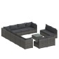 vidaXL 13-tlg. Garten-Lounge-Set mit Kissen Grau Poly Rattan vidaXL 13-tlg. Garten-Lounge-Set mit Kissen Grau Poly Rattan