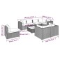 vidaXL 9-tlg. Garten-Lounge-Set mit Kissen Poly Rattan Grau vidaXL 9-tlg. Garten-Lounge-Set mit Kissen Poly Rattan Grau
