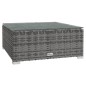 vidaXL 8-tlg. Garten-Lounge-Set mit Kissen Poly Rattan Grau vidaXL 8-tlg. Garten-Lounge-Set mit Kissen Poly Rattan Grau