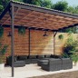 vidaXL 10-tlg. Garten-Lounge-Set mit Kissen Grau Poly Rattan vidaXL 10-tlg. Garten-Lounge-Set mit Kissen Grau Poly Rattan