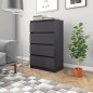 vidaXL Sideboard Hochglanz-Grau 60x35x98,5 cm Holzwerkstoff vidaXL Sideboard Hochglanz-Grau 60x35x98,5 cm Holzwerkstoff