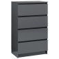 vidaXL Sideboard Hochglanz-Grau 60x35x98,5 cm Holzwerkstoff vidaXL Sideboard Hochglanz-Grau 60x35x98,5 cm Holzwerkstoff