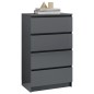 vidaXL Sideboard Hochglanz-Grau 60x35x98,5 cm Holzwerkstoff vidaXL Sideboard Hochglanz-Grau 60x35x98,5 cm Holzwerkstoff