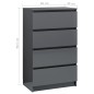 vidaXL Sideboard Hochglanz-Grau 60x35x98,5 cm Holzwerkstoff vidaXL Sideboard Hochglanz-Grau 60x35x98,5 cm Holzwerkstoff