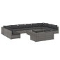 vidaXL 13-tlg. Garten-Lounge-Set mit Kissen Grau Poly Rattan vidaXL 13-tlg. Garten-Lounge-Set mit Kissen Grau Poly Rattan