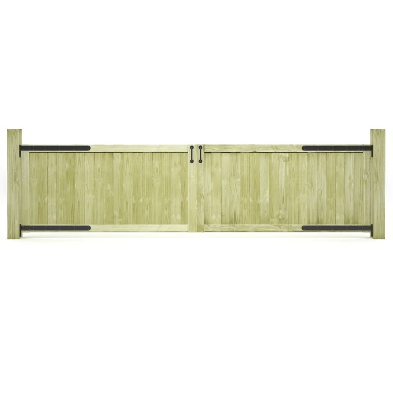 vidaXL Gartentore 2 Stk. Kiefernholz Imprägniert 300x75 cm vidaXL Gartentore 2 Stk. Kiefernholz Imprägniert 300x75 cm