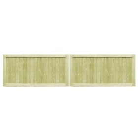 vidaXL Gartentore 2 Stk. Kiefernholz Imprägniert 300x75 cm