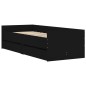 vidaXL Bettgestell mit Schubladen Schwarz 100x200 cm vidaXL Bettgestell mit Schubladen Schwarz 100x200 cm
