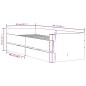 vidaXL Bettgestell mit Schubladen Räuchereiche 100x200 cm vidaXL Bettgestell mit Schubladen Räuchereiche 100x200 cm