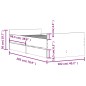 vidaXL Bettgestell mit Schubladen Räuchereiche 100x200 cm vidaXL Bettgestell mit Schubladen Räuchereiche 100x200 cm