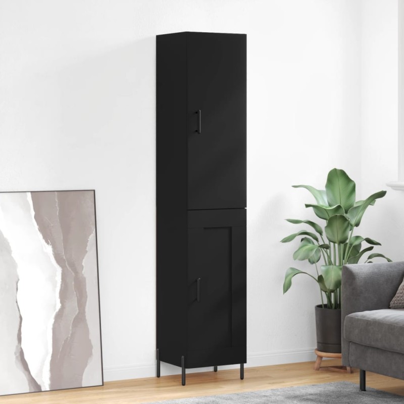 vidaXL Highboard Schwarz 34,5x34x180 cm Holzwerkstoff vidaXL Highboard Schwarz 34,5x34x180 cm Holzwerkstoff