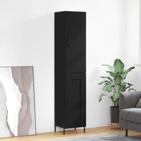 vidaXL Highboard Schwarz 34,5x34x180 cm Holzwerkstoff