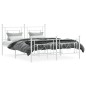 vidaXL Bettgestell mit Kopf- und Fußteil Metall Weiß 160x200 cm vidaXL Bettgestell mit Kopf- und Fußteil Metall Weiß 160x200 cm