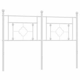 vidaXL Kopfteil Metall Weiß 140 cm