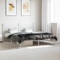 vidaXL Bettgestell mit Kopfteil Metall Weiß 180x200 cm vidaXL Bettgestell mit Kopfteil Metall Weiß 180x200 cm