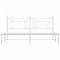 vidaXL Bettgestell mit Kopfteil Metall Weiß 180x200 cm vidaXL Bettgestell mit Kopfteil Metall Weiß 180x200 cm