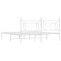 vidaXL Bettgestell mit Kopfteil Metall Weiß 180x200 cm vidaXL Bettgestell mit Kopfteil Metall Weiß 180x200 cm