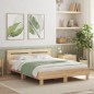 vidaXL Bettgestell mit Kopfteil LED-Beleuchtung Sonoma-Eiche 140x200cm vidaXL Bettgestell mit Kopfteil LED-Beleuchtung Sonoma-Eiche 140x200cm