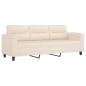 vidaXL 3-Sitzer-Sofa mit Kissen Beige 180 cm Mikrofasergewebe vidaXL 3-Sitzer-Sofa mit Kissen Beige 180 cm Mikrofasergewebe