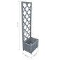 vidaXL Spalier mit Blumenkasten 40x30x135 cm Massivholz Tanne vidaXL Spalier mit Blumenkasten 40x30x135 cm Massivholz Tanne