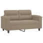 vidaXL 2-tlg. Sofagarnitur mit Kissen Taupe Mikrofasergewebe vidaXL 2-tlg. Sofagarnitur mit Kissen Taupe Mikrofasergewebe