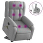 vidaXL Massagesessel mit Aufstehhilfe Hellgrau Stoff vidaXL Massagesessel mit Aufstehhilfe Hellgrau Stoff