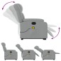 vidaXL Massagesessel mit Aufstehhilfe Hellgrau Stoff vidaXL Massagesessel mit Aufstehhilfe Hellgrau Stoff