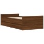 vidaXL Bettgestell mit Schubladen Braun Eichen-Optik 100x200 cm vidaXL Bettgestell mit Schubladen Braun Eichen-Optik 100x200 cm