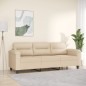 vidaXL 3-Sitzer-Sofa Creme 180 cm Mikrofasergewebe vidaXL 3-Sitzer-Sofa Creme 180 cm Mikrofasergewebe