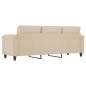 vidaXL 3-Sitzer-Sofa Creme 180 cm Mikrofasergewebe vidaXL 3-Sitzer-Sofa Creme 180 cm Mikrofasergewebe