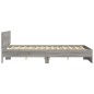 vidaXL Bettgestell mit Kopfteil Grau Sonoma 150x200 cm