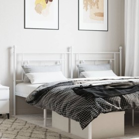 vidaXL Kopfteil Metall Weiß 180 cm