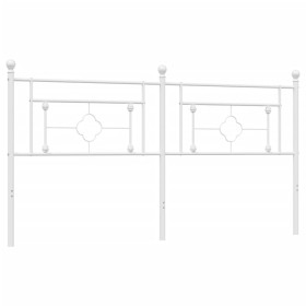 vidaXL Kopfteil Metall Weiß 180 cm
