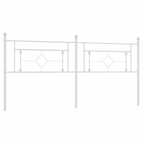 vidaXL Kopfteil Metall Weiß 200 cm