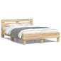 vidaXL Bettgestell mit Kopfteil Sonoma-Eiche 135x190 cm Holzwerkstoff vidaXL Bettgestell mit Kopfteil Sonoma-Eiche 135x190 cm Holzwerkstoff